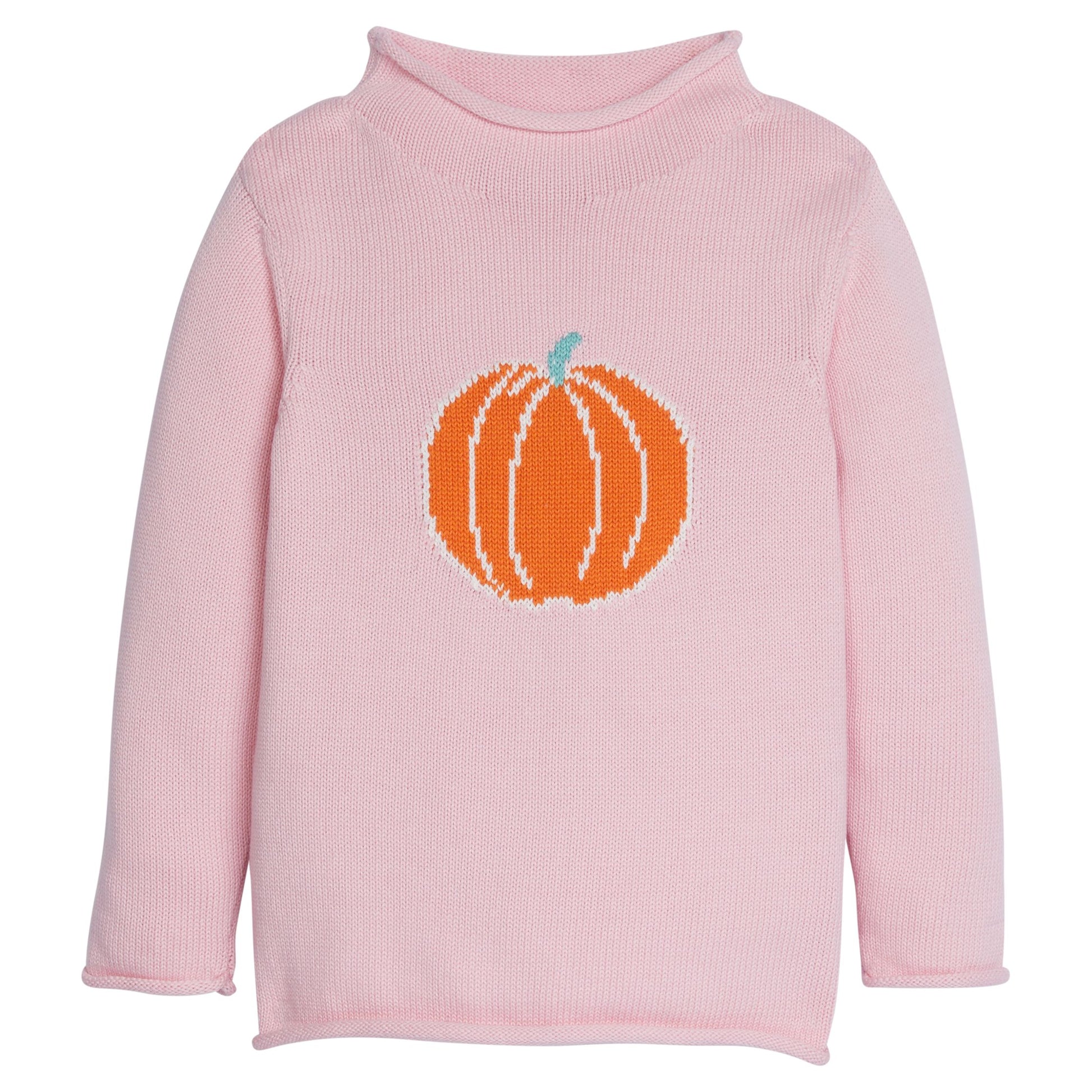 Little English Roll Neck Sweater - Pink Pumpkin