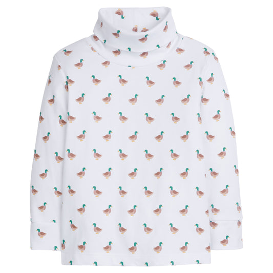 Little English Printed Turtleneck - Mallard