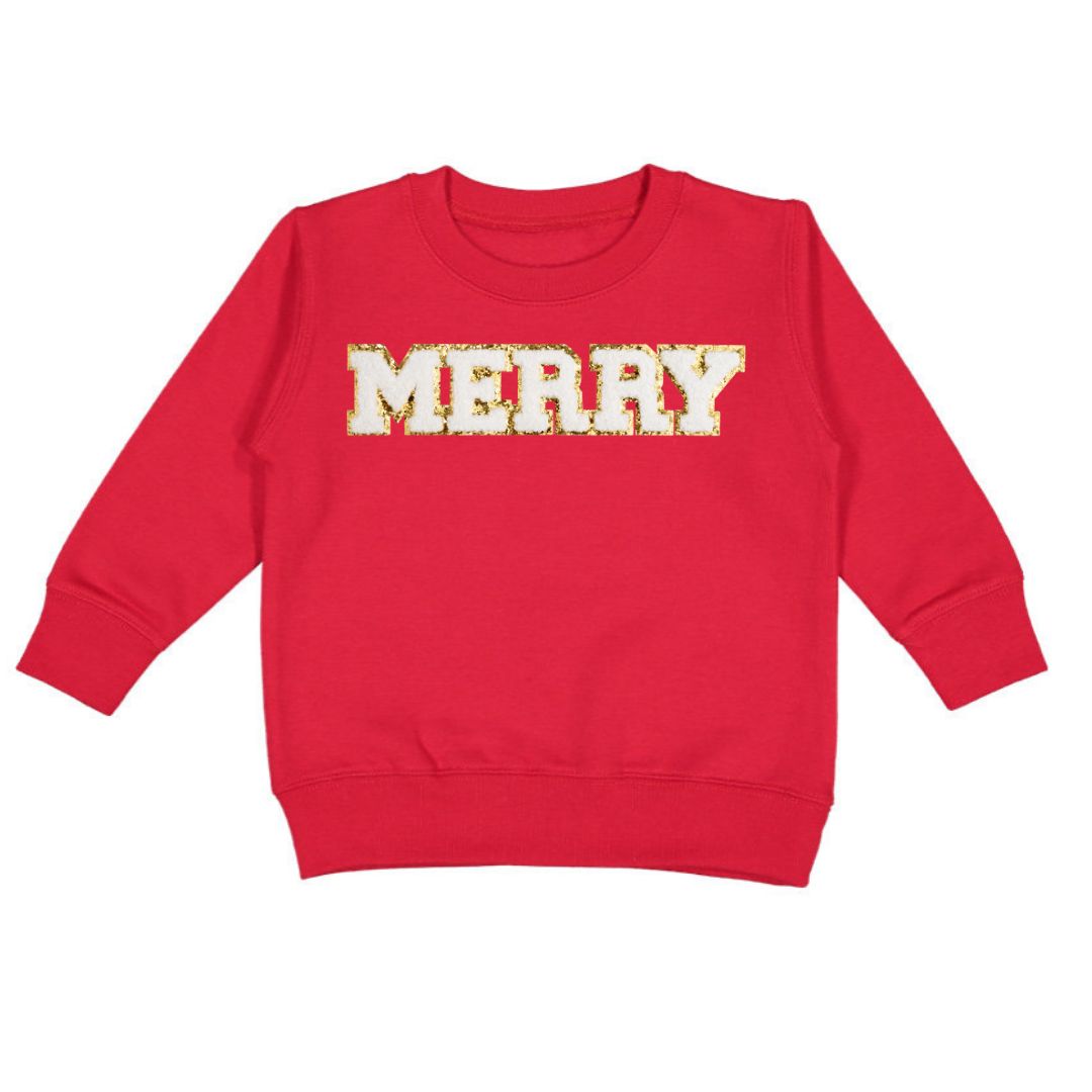 Sweet Wink Merry Patch Christmas Sweatshirt