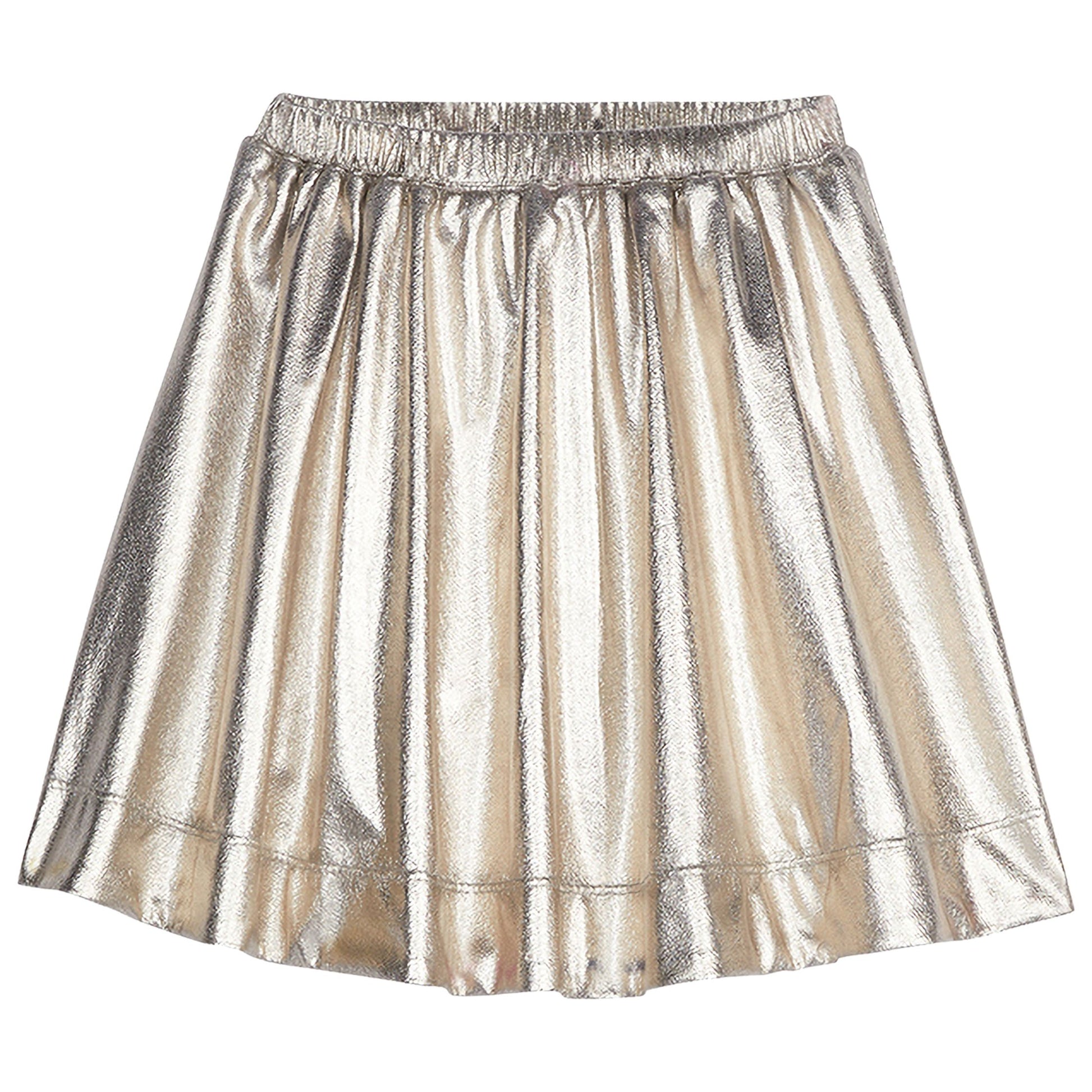 Bisby Circle Skirt- Gold Lame