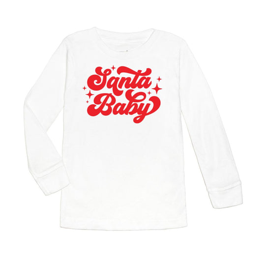 Sweet Wink Santa Baby Christmas Long Sleeve Shirt