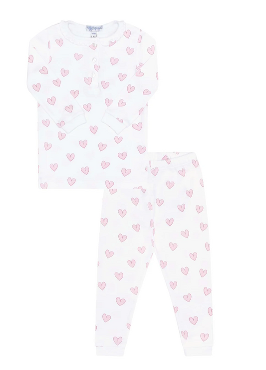 Heart Print Pajama - Pink
