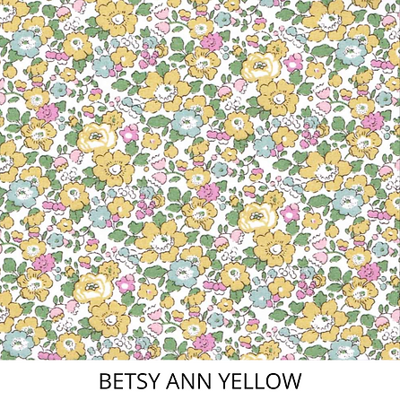 My Little Shop UK Betsy Ann Yellow Liberty of London Name Small Backpack - Pink