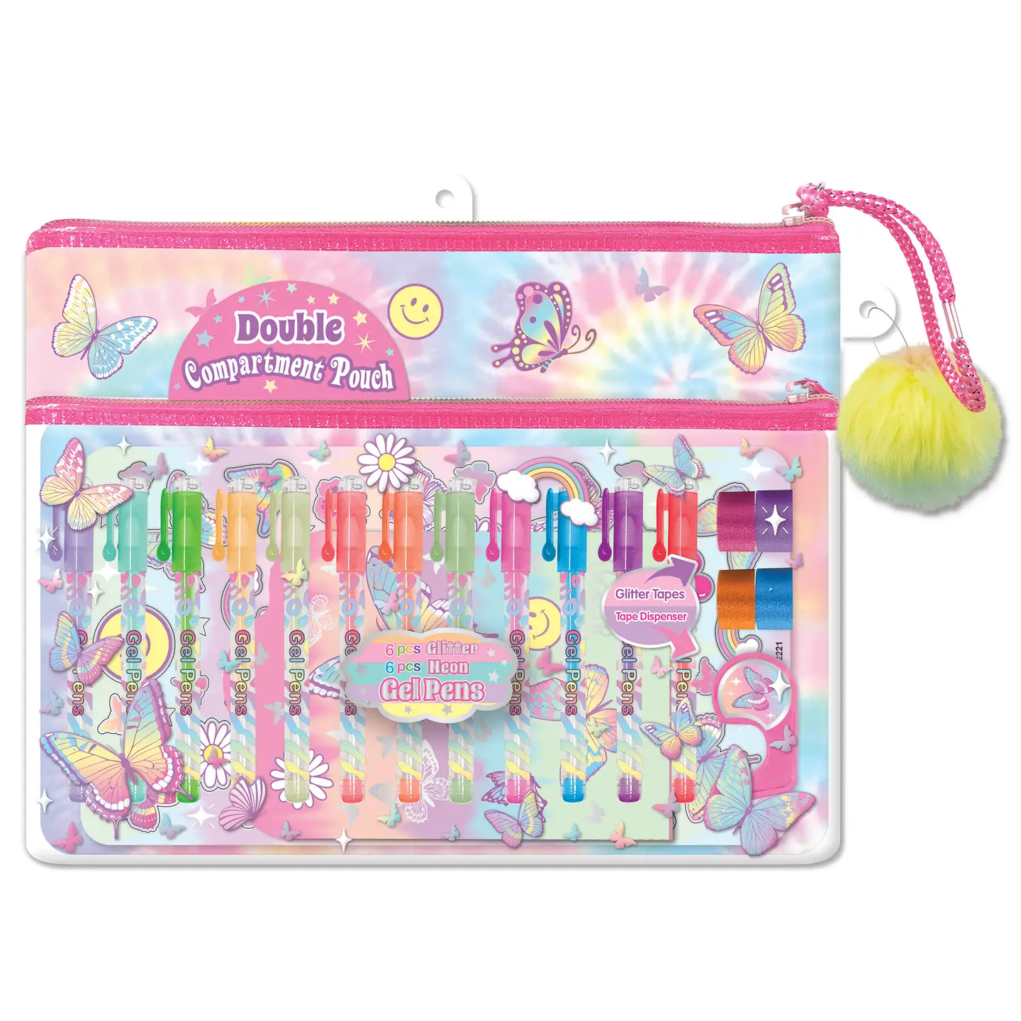 Hot Focus Colorful Creations Pen Set - Tie Dye Butterfly