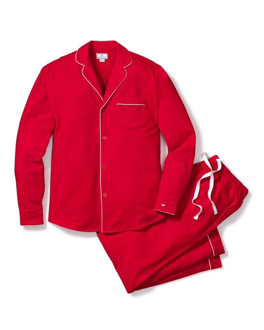 Petite Plume Men's Red Flannel Pajama Set
