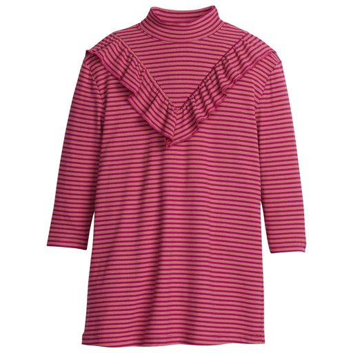 Bisby Aspen Dress - Cranberry Metallic Stripe