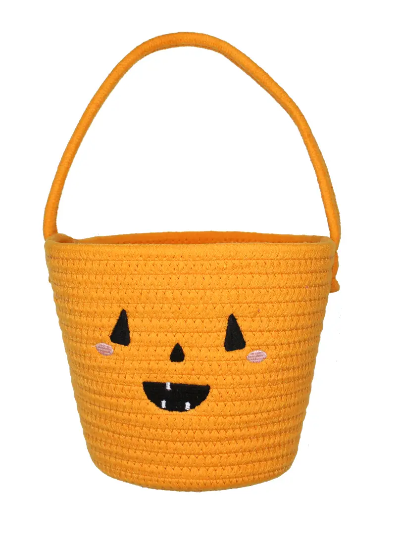 Pumpkin Rope Halloween Basket