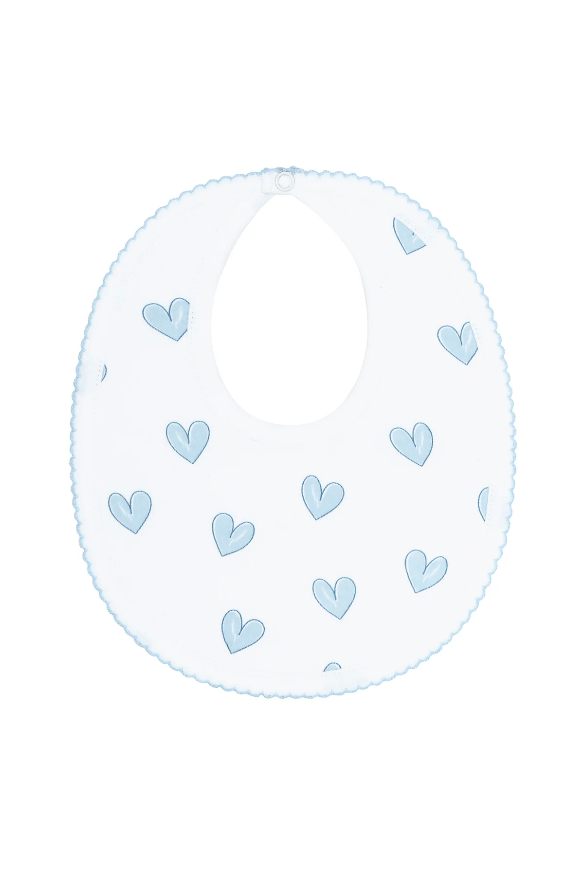 Nellapima Heart Print Bib- Blue