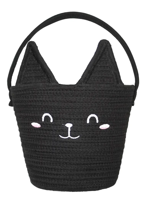 Cat Rope Halloween Basket