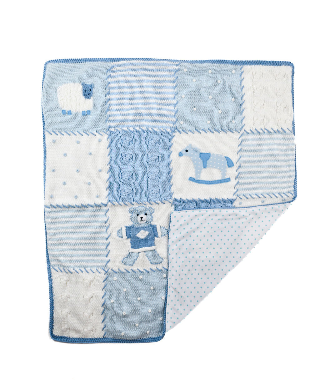 Boy's Patchwork Baby Blanket