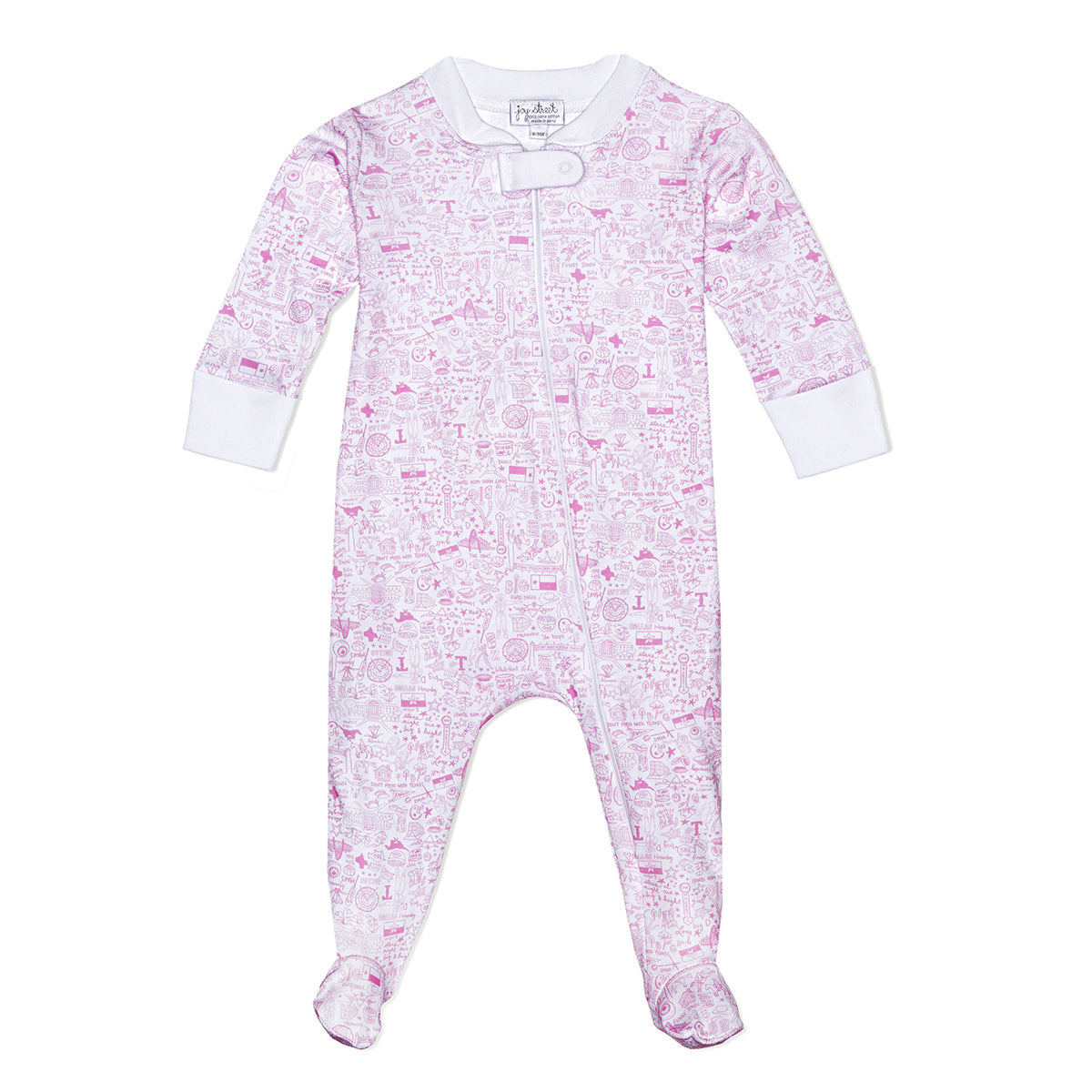 Joy Street Dallas-Fort Worth Zip Onesie - Stars at Night BlueJoy Street Kids Dallas-Fort Worth Zipped Footie - Love Field Pink