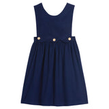 Little English Button Panel Jumper- Navy Corduroy