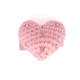 Bari Lynn Crystallized Light Pink Crochet Heart Clip