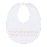 Nellapima Signature Smocked Girls Bib- White