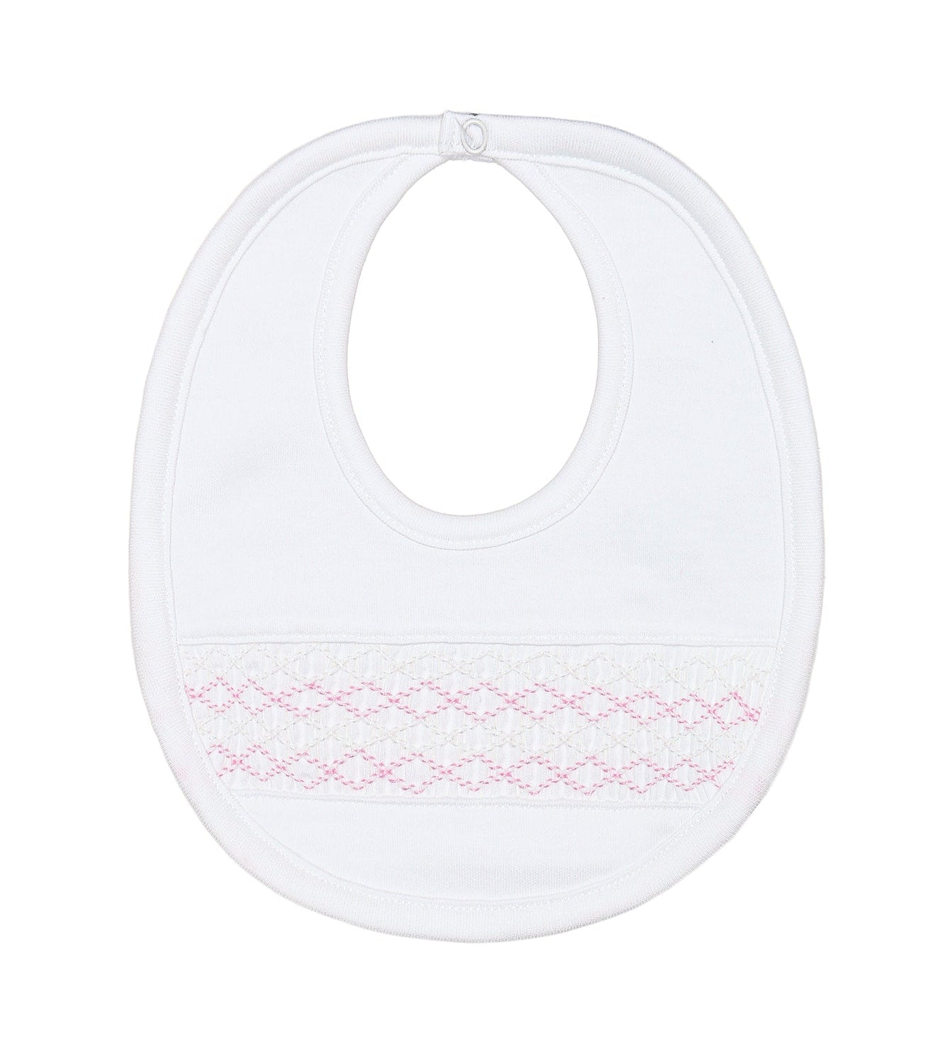 Nellapima Signature Smocked Girls Bib- White