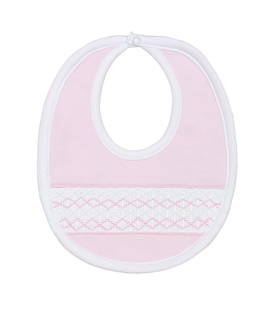 Nellapima Signature Smocked Girls Bib- Pink