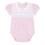 Nellapima Signature Smocked Girls Bubble- Pink