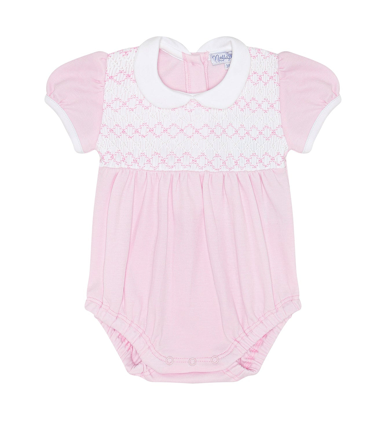 Nellapima Signature Smocked Girls Bubble- Pink