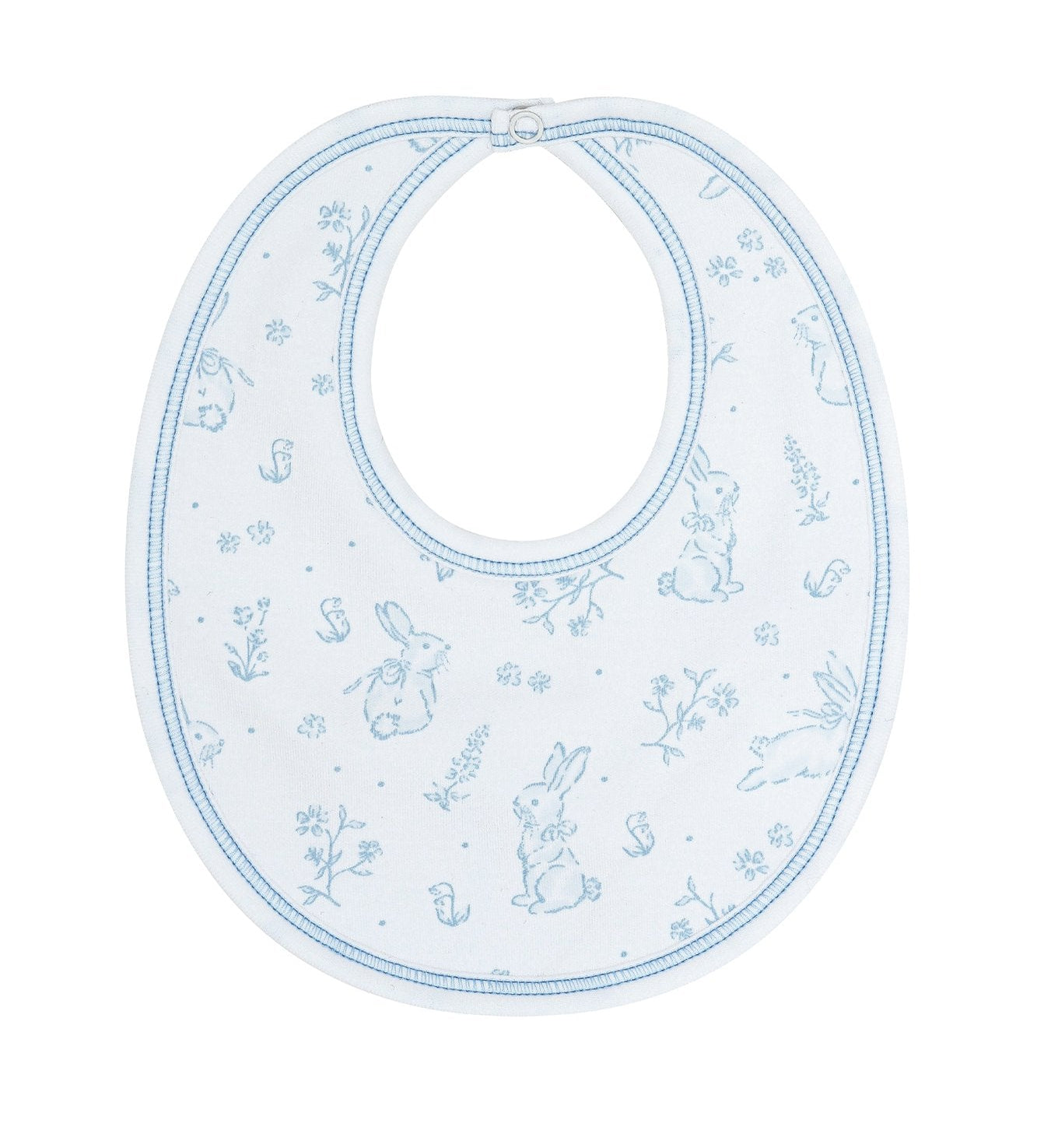 Nellapima Blue Bunny Toile Bib