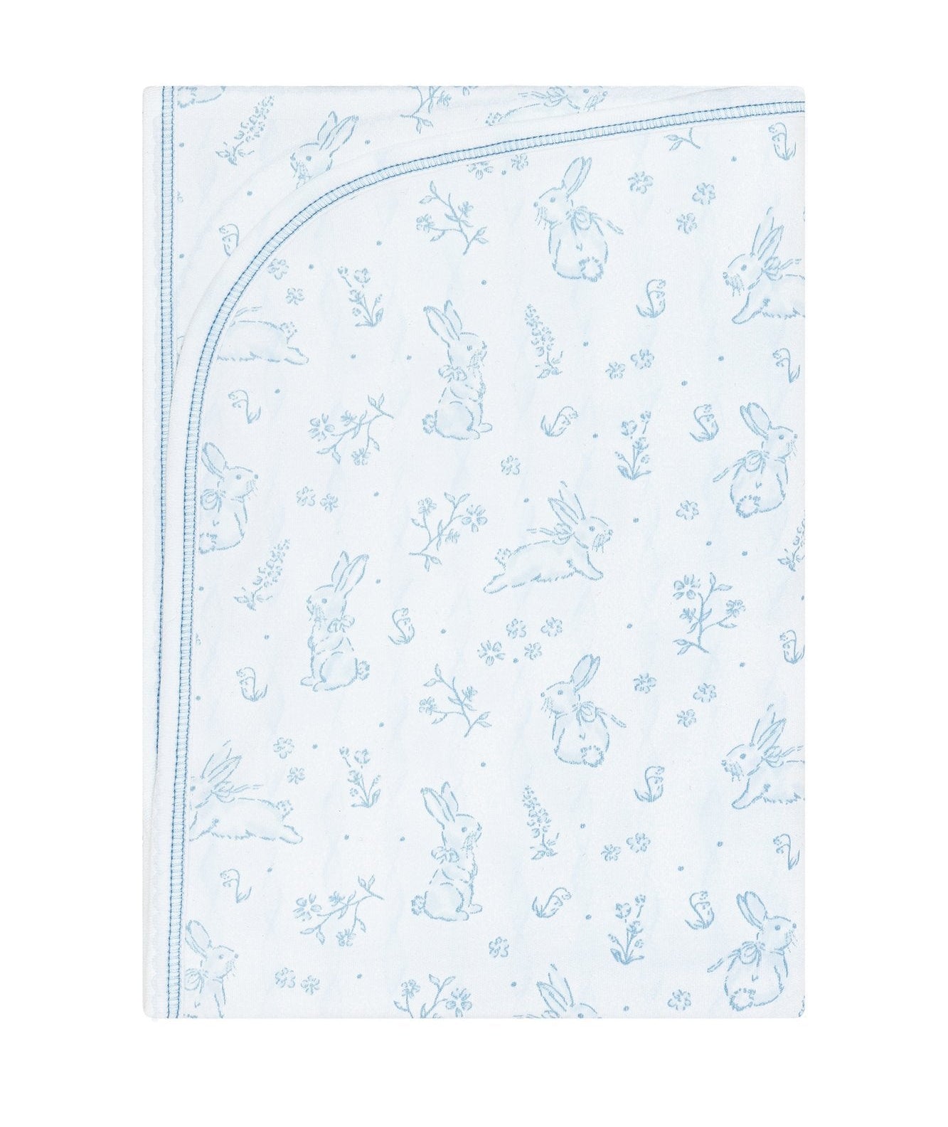 Nellapima Blue Bunny Toile Blanket