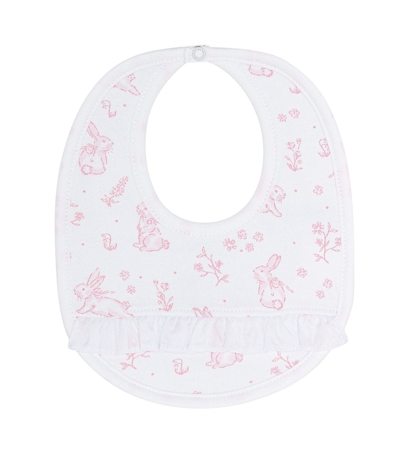 Nellapima Pink Bunny Toile Bib