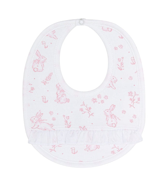 Nellapima Pink Bunny Toile Bib