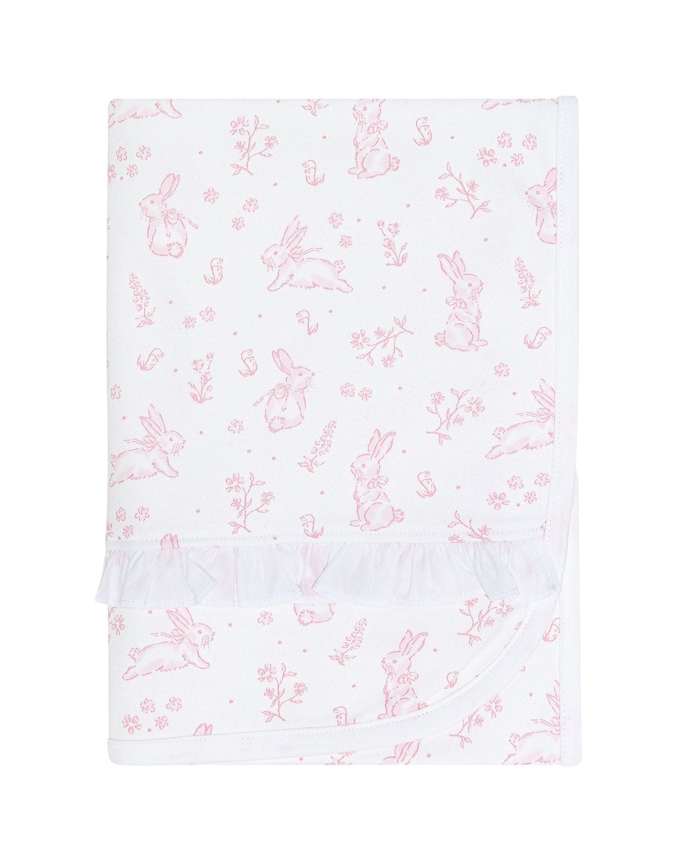 Nellapima Pink Bunny Toile Blanket