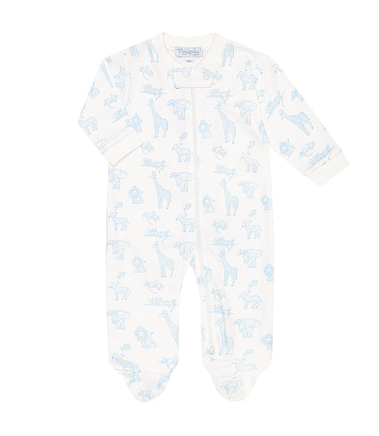 Nellapima Blue Safari Zipper Footie