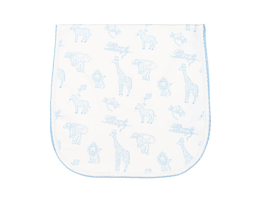 Nellapima Blue Safari Burp Cloth