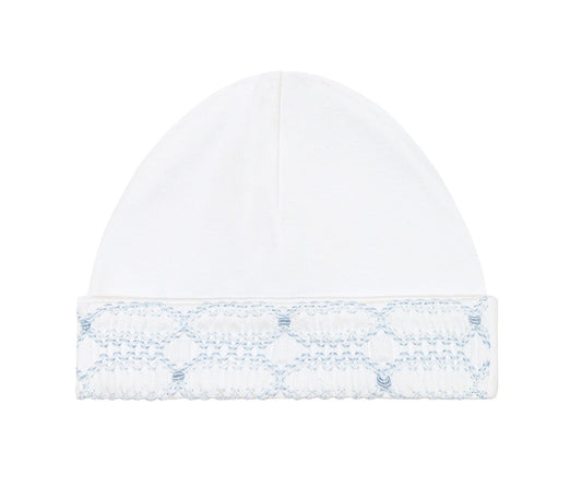 Nellapima Signature Smocked Boys Hat- White