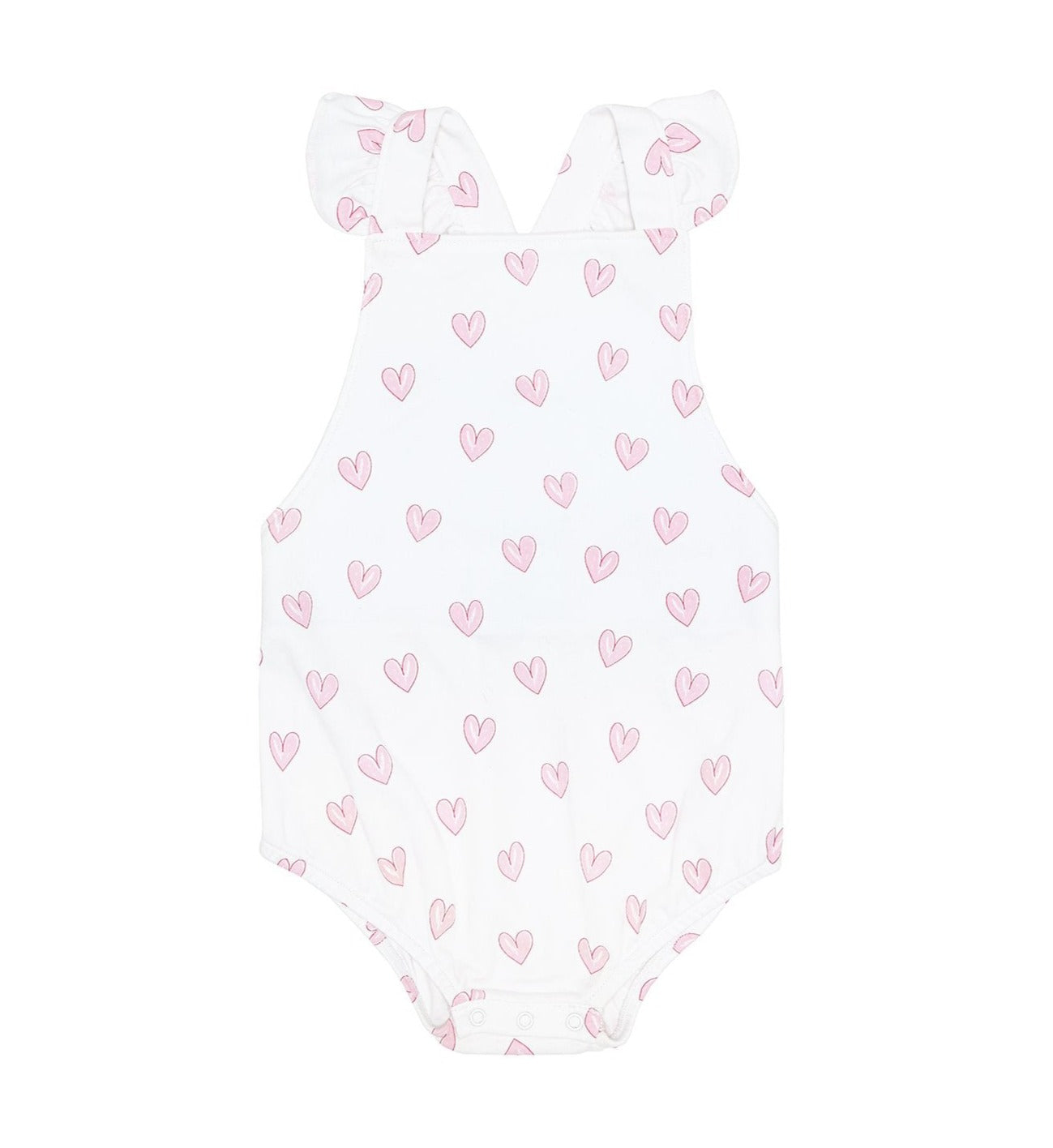 Nellapima Pink Heart Print Ruffle Bubble