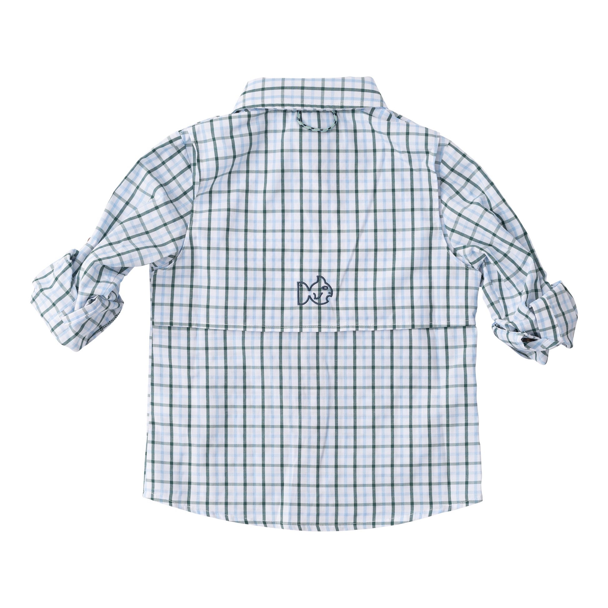 Prodoh Founders Fishing Shirt - Green and Blue Windowpane