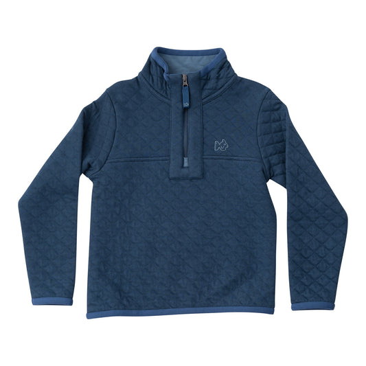 PRODOH Quilted Zip Pullover- Big Dipper Blue