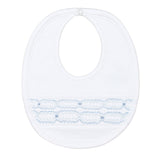 Nellapima Signature Smocked Bib- White