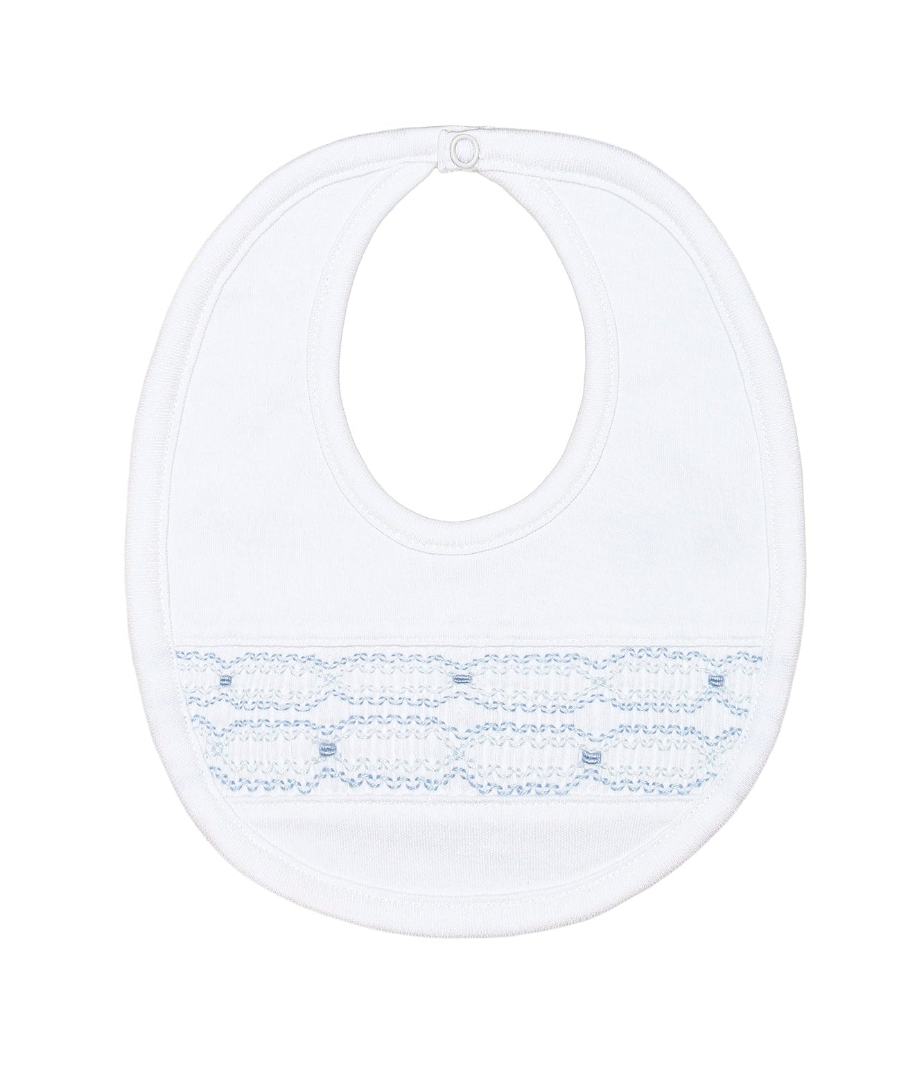 Nellapima Signature Smocked Bib- White