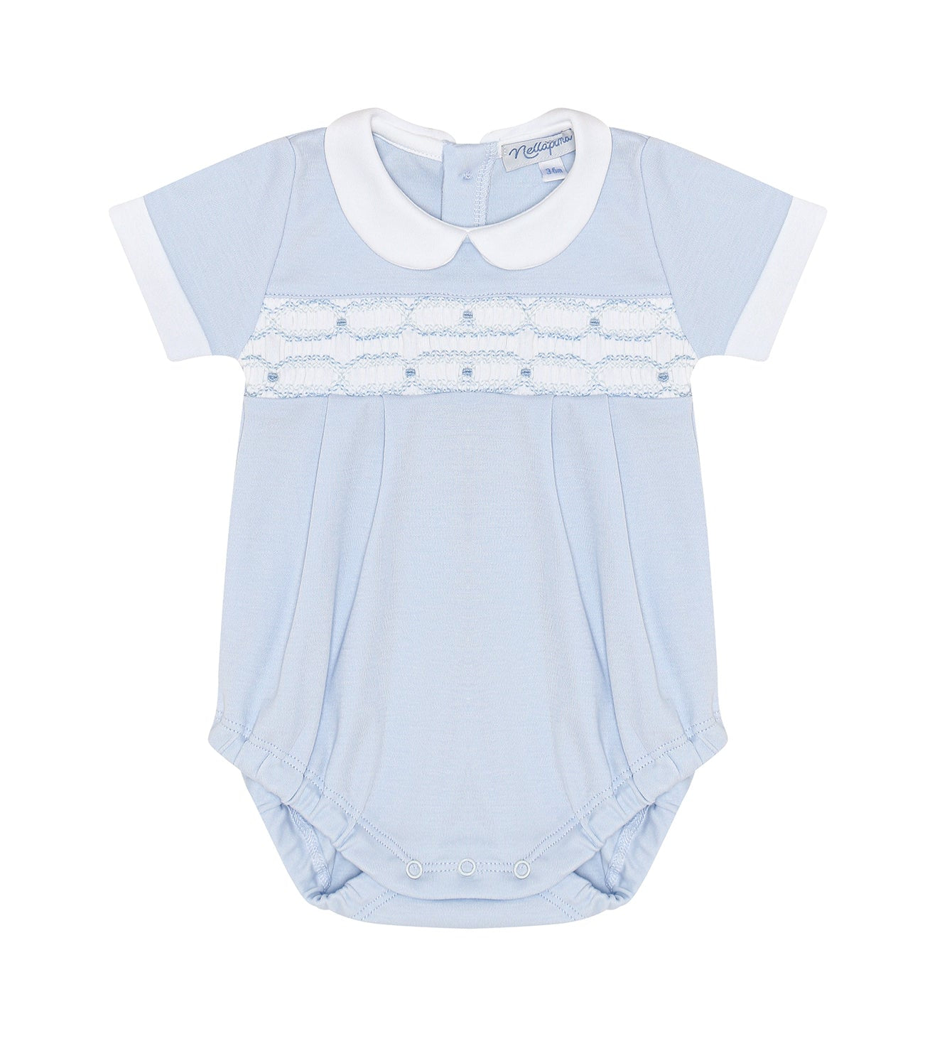 Nellapima Signature Smocked Bubble- White