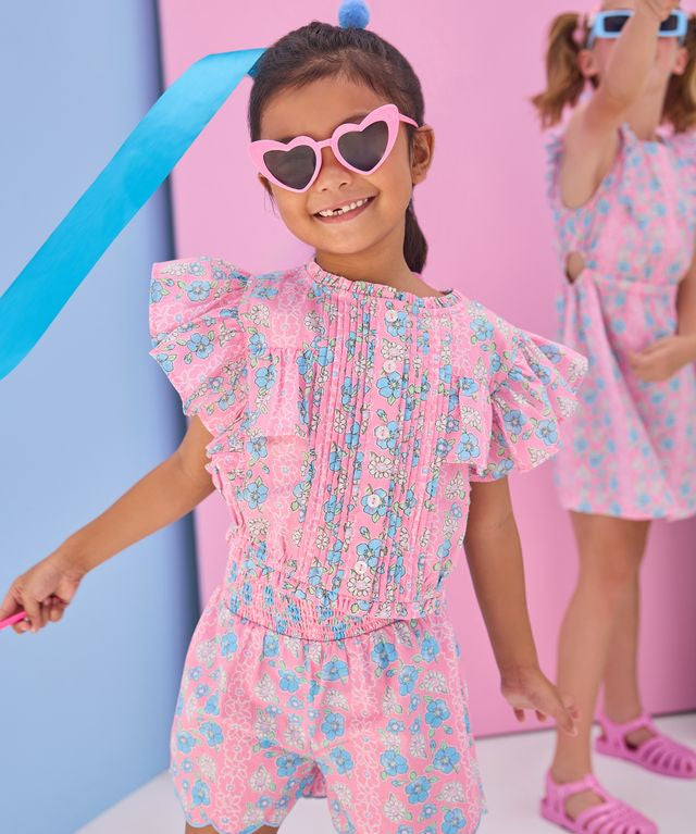 Annie Top- Spring Marguerite Floral