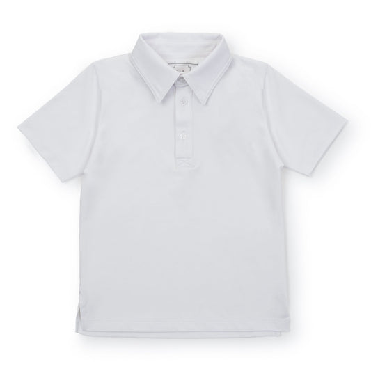 Lila and Hayes Will Performance Polo Shirt - White