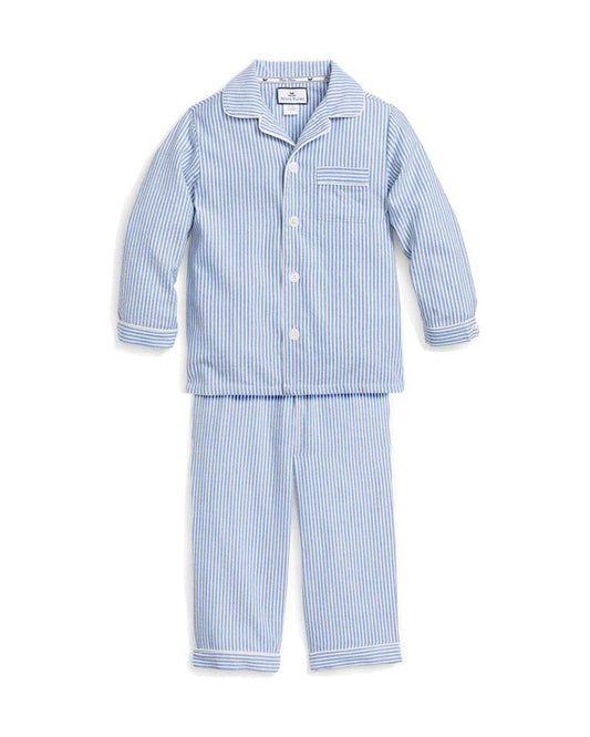 Petite Plume French Blue Seersucker Pajama Set