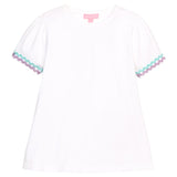 Ric Rac Essential Tee- Aqua and Lavender