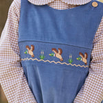 Little English Smocked Vintage Jon Jon- Flying Mallard