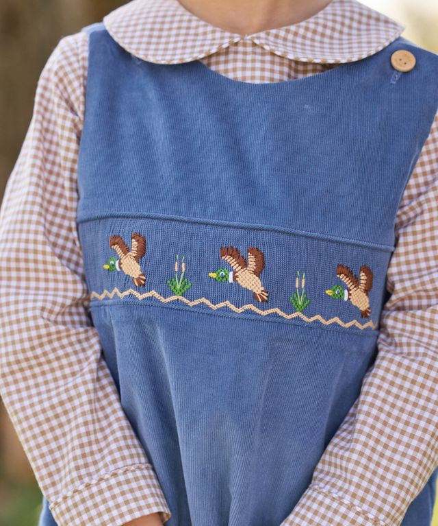 Little English Smocked Vintage Jon Jon- Flying Mallard