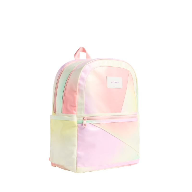 State Kane Double Pocket Large Backpack- Patchwork Tie Dye