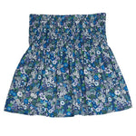 Bisby Shirred Circle Skirt- Brookline Blossoms Blue