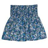 Bisby Shirred Circle Skirt- Brookline Blossoms Blue