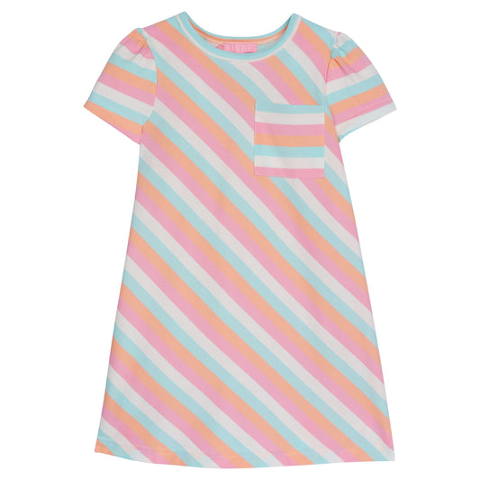 Everyday Dress- Sherbert Stripe