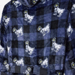 GOAT USA Buffalo Check Bath Robe- Navy