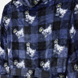 GOAT USA Buffalo Check Bath Robe- Navy