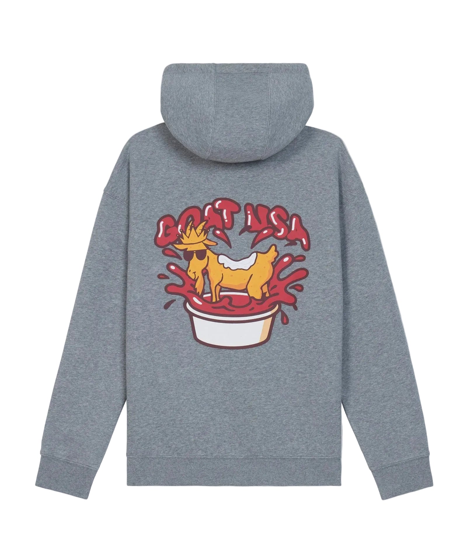 GOAT USA Chicken Nugget Hooded Sweatshirt- Gray Heather