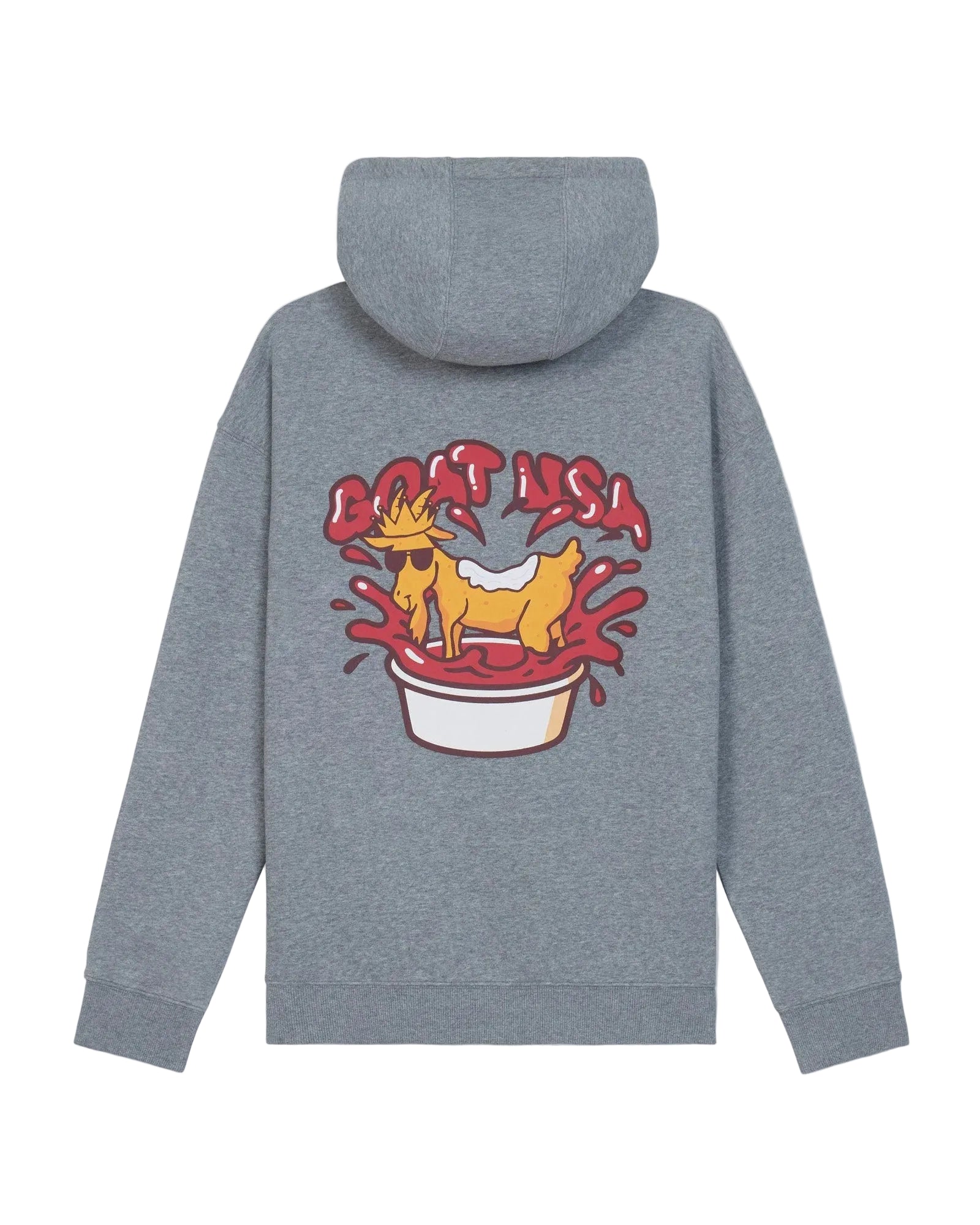 GOAT USA Chicken Nugget Hooded Sweatshirt- Gray Heather
